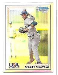 Collectibles: MANNY MACHADO 2010 Bowman Chrome 18U USA Baseball #18BC10 REFRACTOR PARALLEL RC Rookie Card #483 of only 777 Made! Baltimore Orioles - Bowman