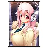 Super Sonico Anime Wall Scroll Poster (16''*24'')support Customized