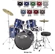Percussion Plus 5 Piece Drum Set - Black