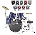 Percussion Plus 5 Piece Drum Set - Black