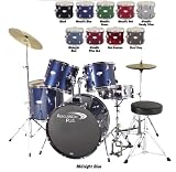 Percussion Plus 5 Piece Drum Set - Black