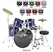 Percussion Plus 5 Piece Drum Set - Black