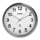 Lorell 61001 Atomic Wall Clock, 11-3/4 in., Chrome