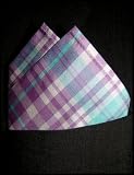 TURQUOISE PURPLE Silk Pocket Square, 100% Silk - by Royal Silk
