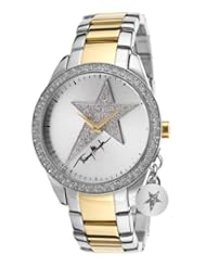 Womens Two-Tone Bracelet Silver-Tone dial