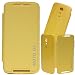 DMG Flip Book Diary Cover Hard Back Case for Motorola Moto G2 2nd Gen XT1068 (Yellow) + DMG Wristband RS.299.00