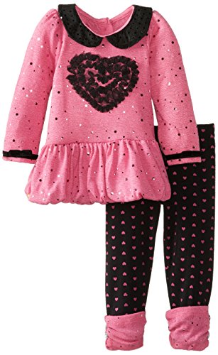 Young Hearts Baby Girls' 2 Piece Polka Dot Shirt And Pant