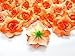 (100) Silk Two Tone Orange Roses Flower Head - 1.75