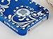 Pandamimi Deluxe Blue Chrome Bling Crystal Rhinestone Hard Case Skin Cover for Apple iPhone 4 4S 4G With 2 Pcs Screen Protector and Blue Stylus