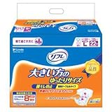リフレ　簡単テープ止めタイプ　横モレ防止　大きめＬサイズ　２２枚入（大人用紙おむつ　テープ式） 横アリ