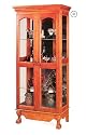 All new item Double door solid oak curio cabinet with glass doors and shelves