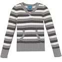 The Children's Place Girls Striped Rib-knit Sweater Sizes 4 - 14