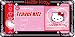 Hello Kitty Logo Auto Accessory Combo - License Plate Frame, Keychain, Decals & Fuzzy Dice