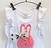 FEITONG Kids Girls Rabbit Bow Pattern Shirt Top Polka Dot Skirt