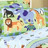 Olive Kids Wild Animals Cotton Printed Sheet Set, Twin