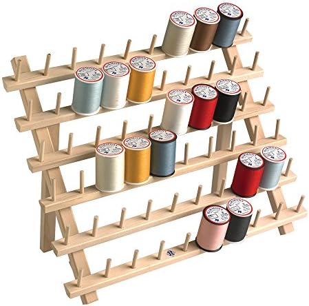 June Taylor Table-Top/Wall Mount 60-Spool Thread Rack - 14"x14"x3" (Legs Included)
