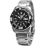 SEIKO Men's Seiko 5 Sports All Stainless Steel Automatic Watch with Black Dial. Model: SNZE97