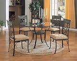 ANTIQUE METAL FINISH MULTICOLOR TILES DINING SET