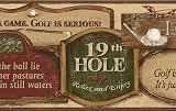 Brown Golf Sign Wallpaper Border