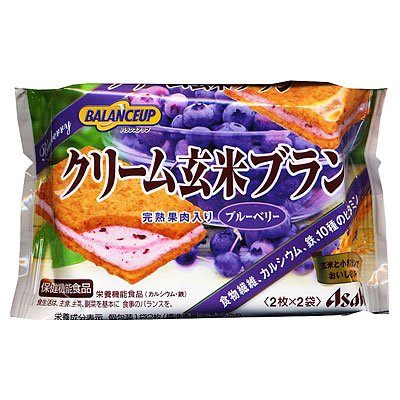 バランスアップ クリーム玄米ブランブルーベリー2枚*2袋