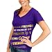 Minnesota Vikings Ladies Purple Bling Diva Premium V-neck T-shirt (X-Large)