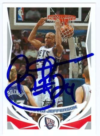 Richard Jefferson Autographed/Hand Signed Basketball Card (New Jersey Nets) 2004 Topps #201