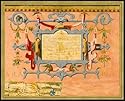 Bild mit Rahmen: Ignazio Danti, Arabien, Landkarte, Kartusche / Danti, 71 x 56 - Holz Corum S: Gold