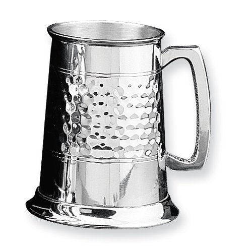 English Pewter 16oz Hammered Tankard