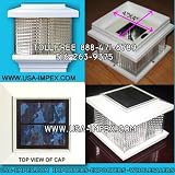 Galaxy Vinyl Fence Solar Post Cap Light Fit 4x4 Vinyl Post
