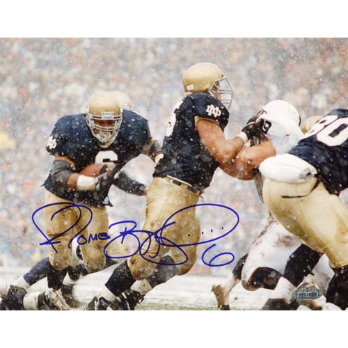Steiner Sports NFL Jerome Bettis Run In Snow Vs Penn State Autographed 8-by-10-Inch Photograph
