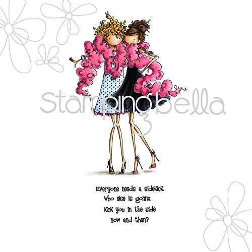 Stamping Bella Patty & Dottie Friends Forever Cling Rubber Stamp, 6.5 x 4.5