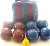 EPCO Tournament Set, Red and Blue Bocce Balls - 110mm. Bag included.