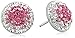 Amazon Essentials Sterling Silver Round Shape with Swarovski Elements Studs, (previously Amazon Collection)