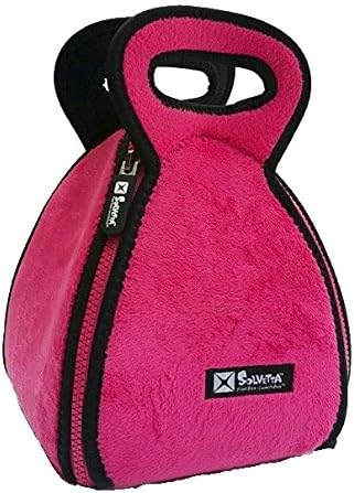 FlatBox SNACKPACK, The Neoprene Lunch Box that Converts to a Placemat - Snack - Fleece Pink