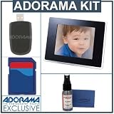 eStarling 8 WI-FI Photo Frame Kit, with 2 GB SD Memory Card, Ultra Slim USB 2.0 Card Reader, Purosol Plasma  LCD Cleaning Kit