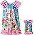 Komar Kids Girls' Pajamas and Nightgowns with Matching 18 Inch Doll Sleepwear, S