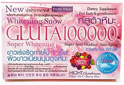 3 Box 30 Capsules Gluta 100000 Super Whitening V-shape+ Vit C +Q10