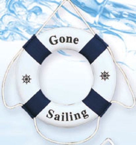 12 Inch Gone Sailing Nautical Life Ring