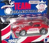 Cincinnati Reds 1992 Matchbox MLB Diecast 1:64 Scale Corvette White Rose Baseball Collectible
