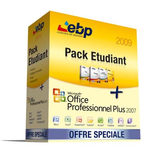 Pack Etudiant 2009 : pack de gestion Pro V13 + Business Plan version PME 2009 + 30 jours assistance et Microsoft Office Pro+ 2007 (réservé aux étudiants)