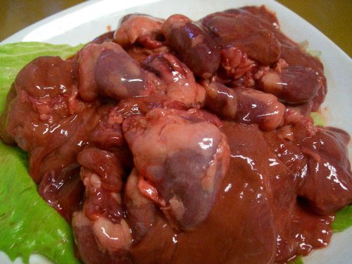 国産若鶏のレバー(ハツ付き) 2000g 国産若鶏のレバー(ハツ付き) 2000g