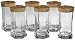 Lorenzo Gold Border Drinking Glass, Set of 6