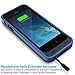 Maxboost Atomic S External Protective iPhone 5S Battery Case / iPhone 5 Battery Case with Built-in Kickstand - Matte Black / Blue (Apple MFI Certified, Fits All Versions of iPhone 5 / 5S - Lightning Connector Output, MicroUSB Input ) [100% Compatible with iPhone 5 / 5S on iOS 7.0+ , Strengthened MicroUSB Input Port, No Signal Reduction]