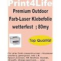 P4L - 10 Blatt DIN A4 Outdoor Laser Kopierer Klebefolie silber