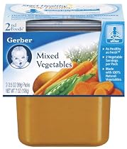 Gerber 2nd Foods Mixed Vegetables, 2-Count, 3.5-Ounce Tubs (Pack of 8)
From Gerber

