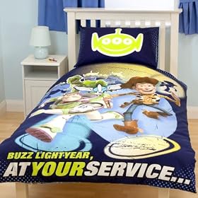 Toy Story Movie Space Woody Buzz Reversible Single Duvet Quilt Cover