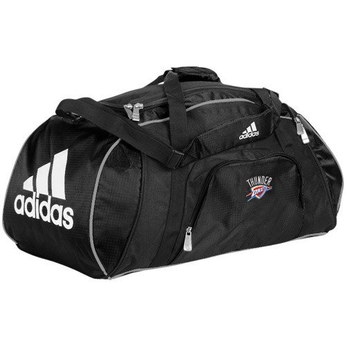 adidas Oklahoma City Thunder Black Team Logo Gym Duffel Bag