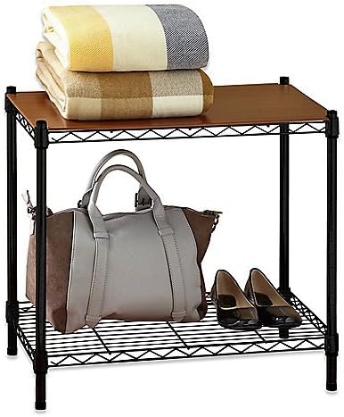 2-tier Stacking Shelf with Removable Wood Top in Chrome Chrome Steel Cleaning Wipes