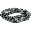 Hematite Faceted Magnetic Tube Beads Beading 3 16" Str