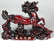 5" Lucky Chi Chinese Dragon Horse Resin Statue